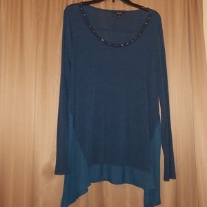 Teal blouse by Simply Vera